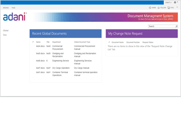 SharePoint-based document management system for Adani