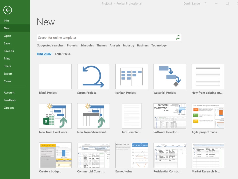 Scrum Project, Kanban Project and Waterfall Project templates