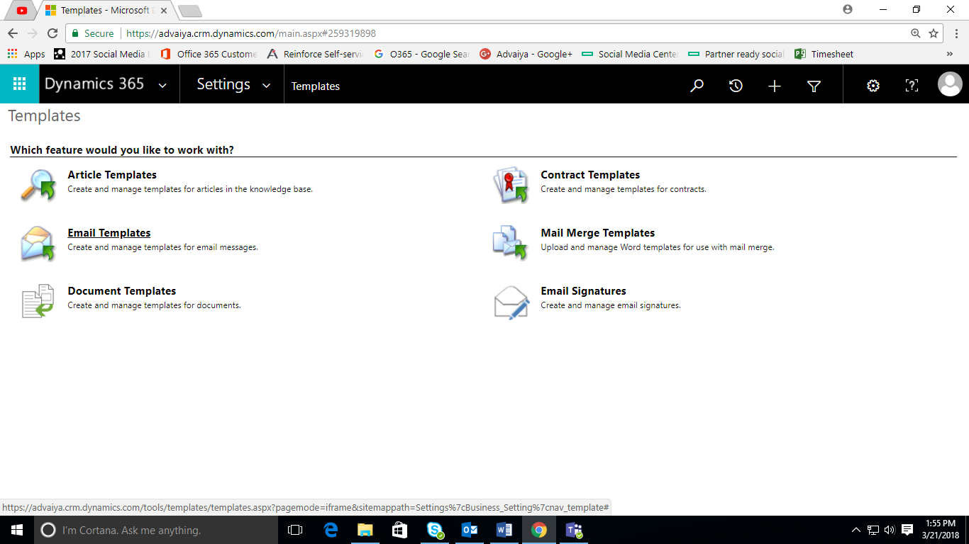 Microsoft Dynamics 365 email template 1