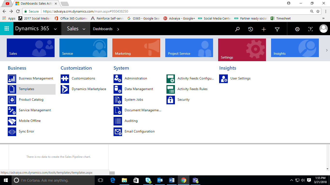 Microsoft Dynamics 365 email template