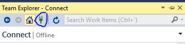 Figure 1 Connecting to VSTS - Team Explorer